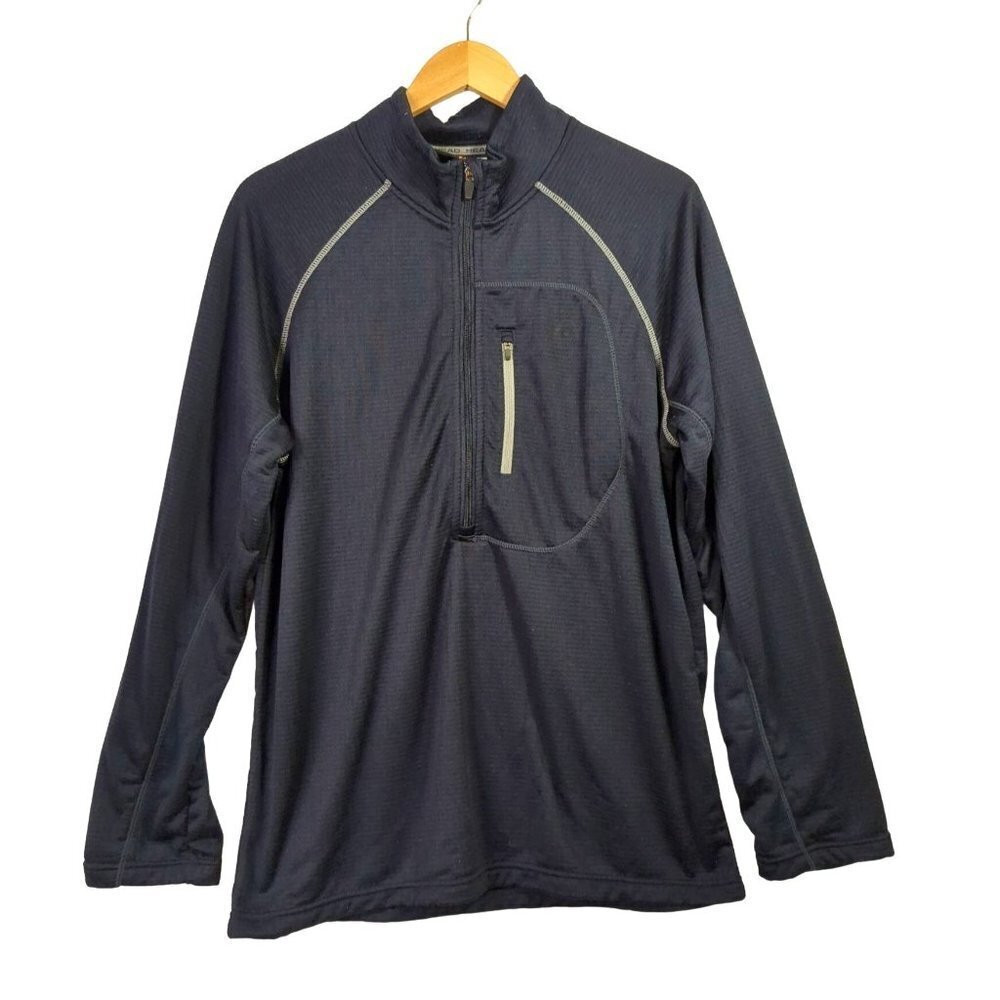 Head  1/2 Zip Training Top Mens‎ L Blue Fleece Lined Lightweight Activewear